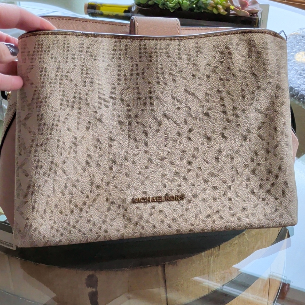 Michael Kors Tan Logo Shoulder Bag